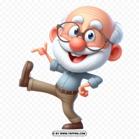 3D old man, 3D character, 3D,character,  cartoon,  senior,  elderly