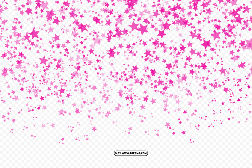 Pink Confetti Star PNG Transparent Background