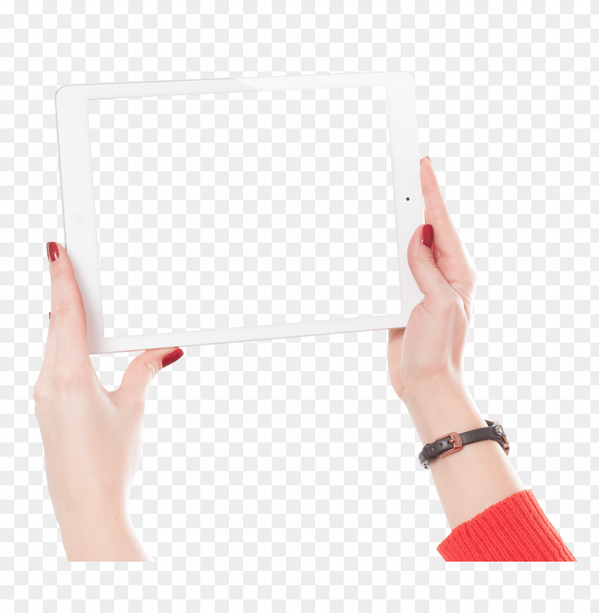 Hands Holding Frame PNG, displaying, object