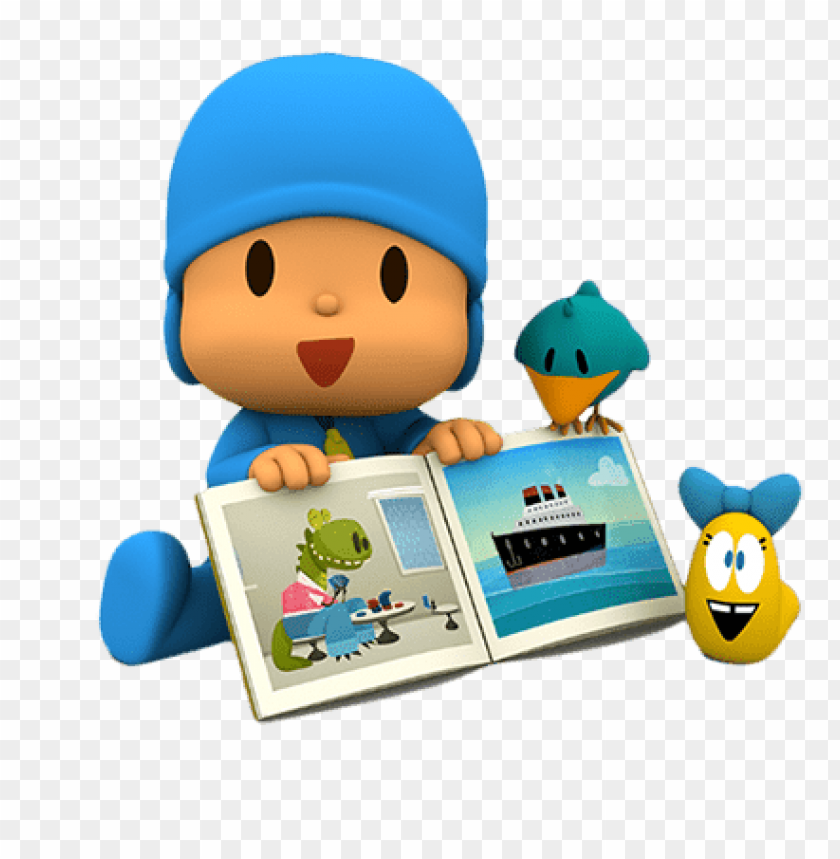 at the movies, cartoons, pocoyo, pocoyo looking at book, 