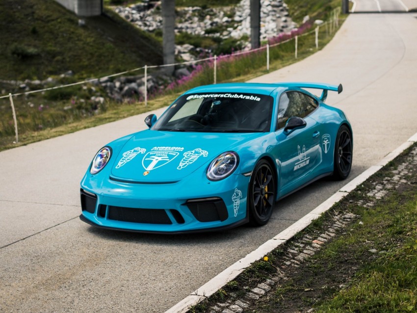 Porsche 911 Gt3 Porsche Gt3 Porsche Sports Car Race Blue Background