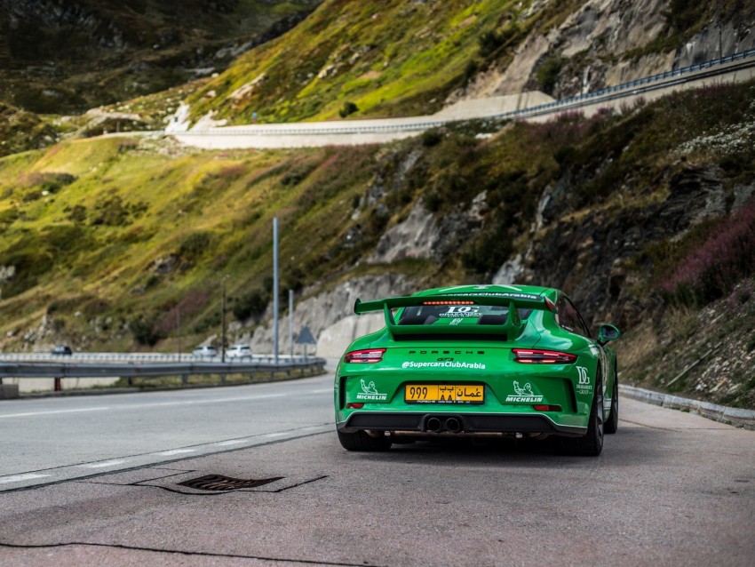 porsche 911 gt3, porsche, sports car, race, green