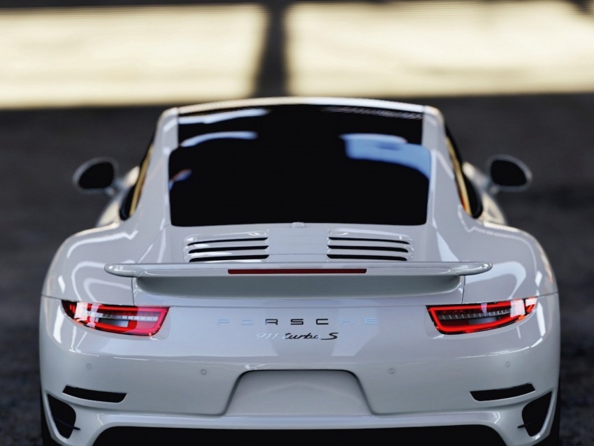 porsche 911 turbo s, porsche 911, porsche, sports car, rear view