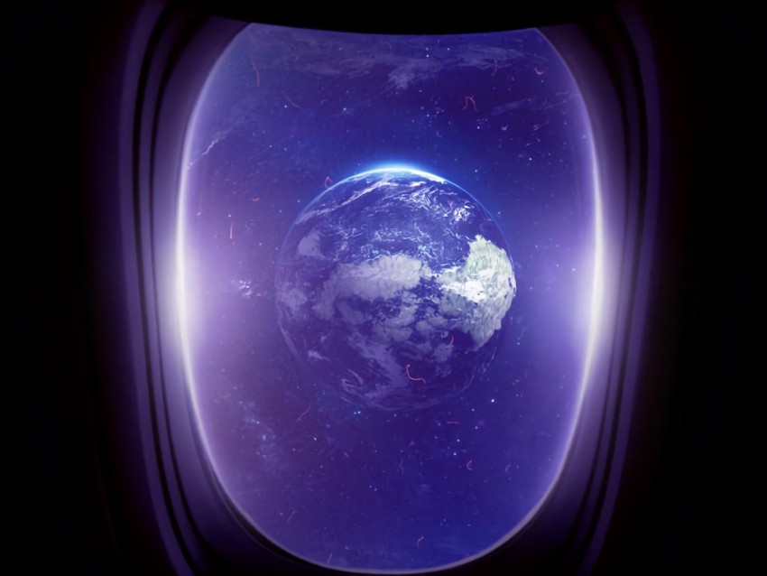 Porthole Planet Space Window Background