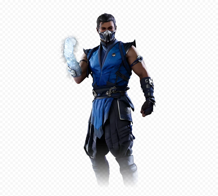 Portrait Of Sub-zero Mortal Kombat Fighter PNG Transparent Background