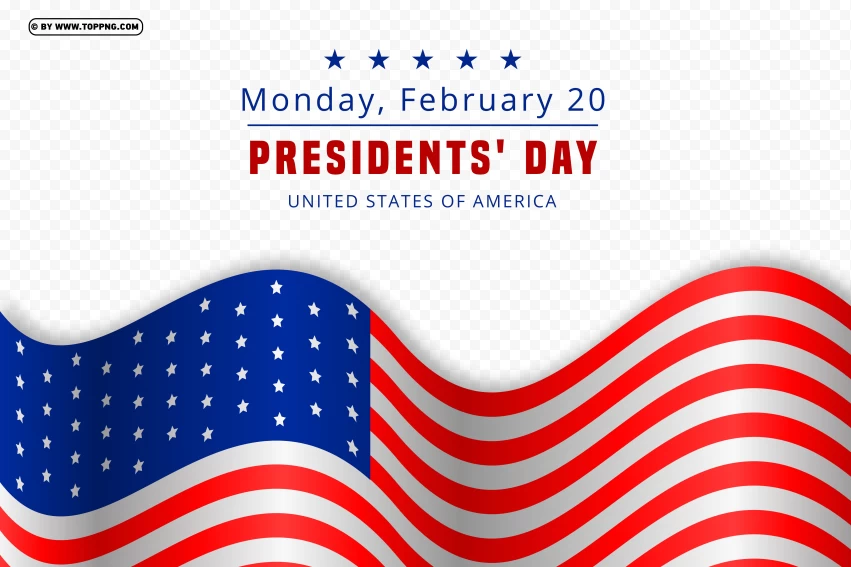 Presidents Day Monday February 20 2023 Design PNG Transparent Background