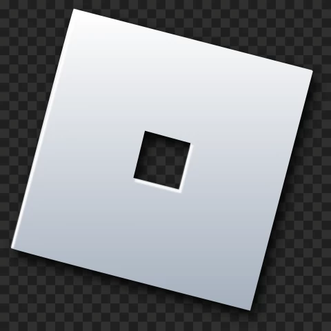 Professional Roblox White Symbol Sign Design Icon PNG Transparent Background