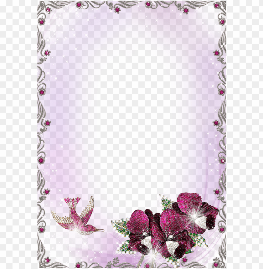 Floral Decorations, Flower Frames, Purple Designs, Hummingbird Art, Elegant Stationery