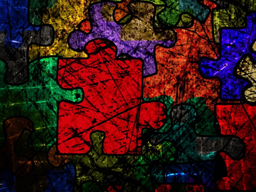 Puzzle Detail Grunge Background