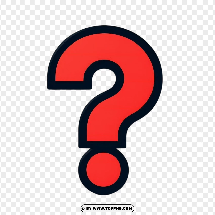 Question Mark Red Clipart PNG Transparent Background