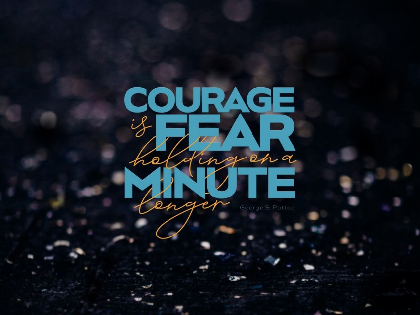 Quote Courage Fear Thought Saying Background