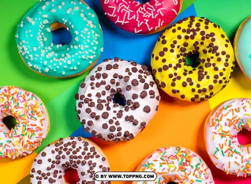 Rainbow Donuts Stock Images Photos Royalty Free Pictures PNG Transparent Background