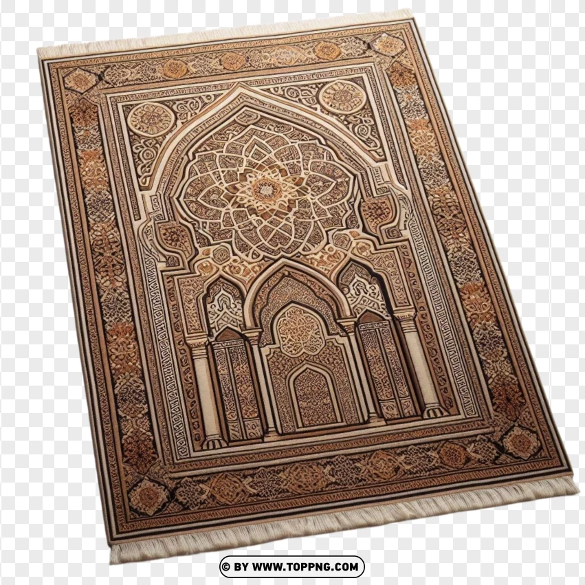 Realistic Image Of An Islamic Prayer Rug PNG Transparent Background