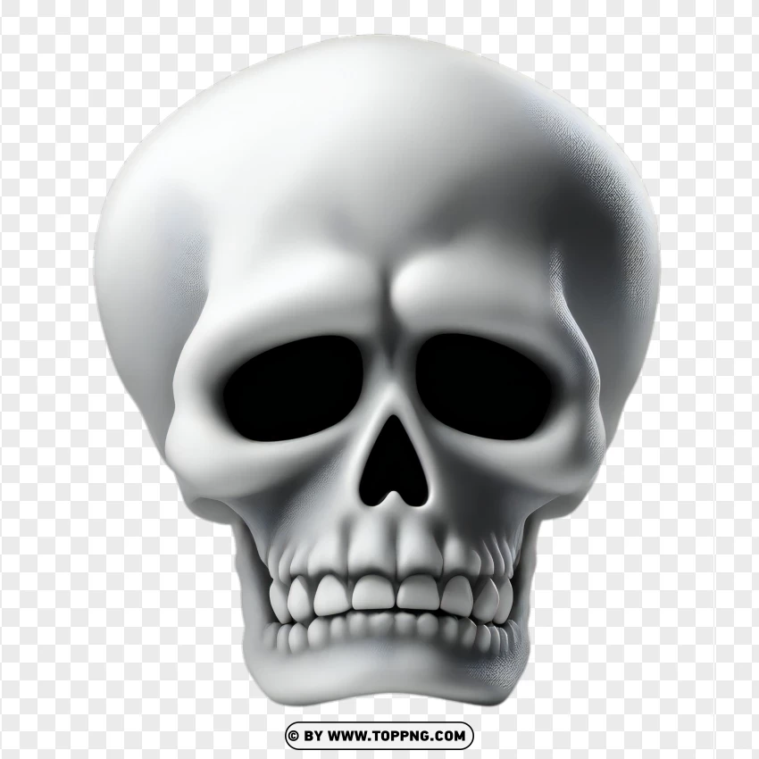 Realistic Skeleton Troll Face Image PNG Transparent Background