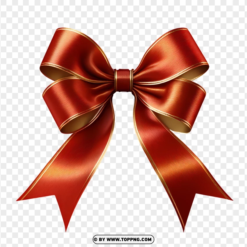 Red Bow For Christmas Decoration PNG Transparent Background