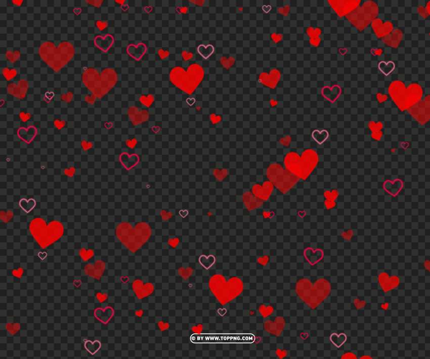 Red Floating Hearts Background HD Transparent PNG,  love anniversary,happy valentine,love sign,valentine couple,abstract heart,heart banner