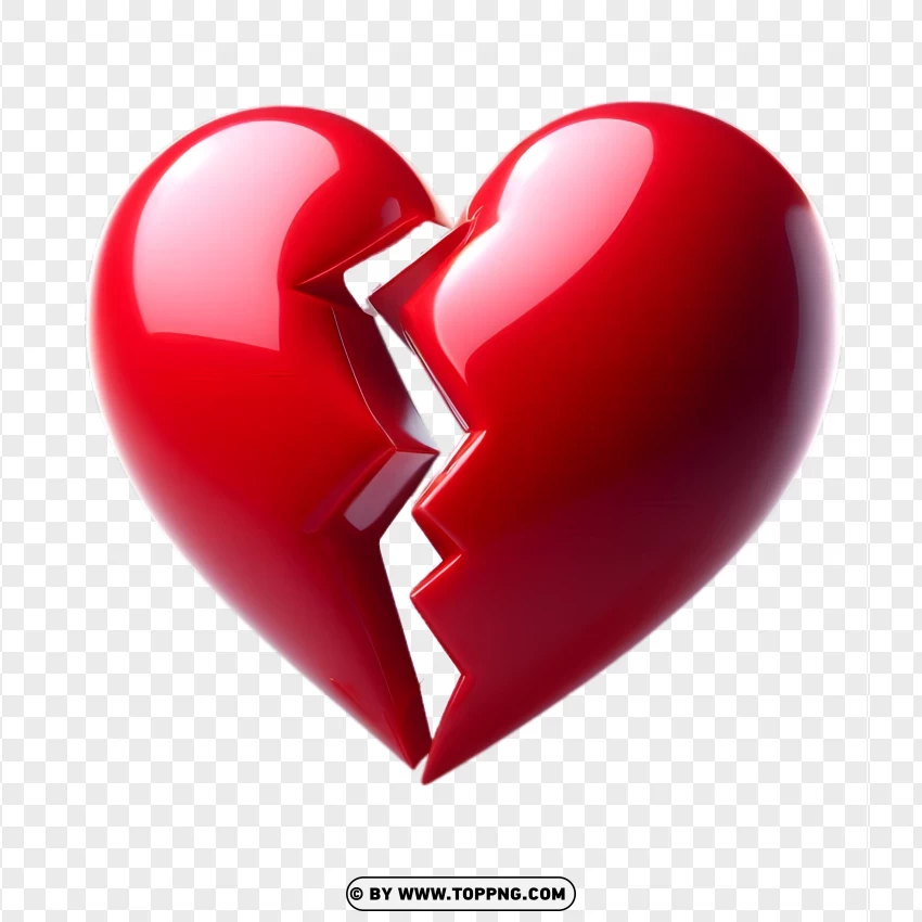 heart, Broken heart, heart png, 3d heart