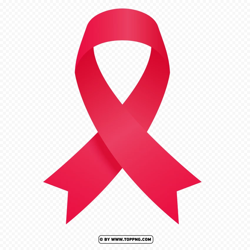 Red Logo Ribbon Symbol Of World Cancer Day PNG Transparent Background