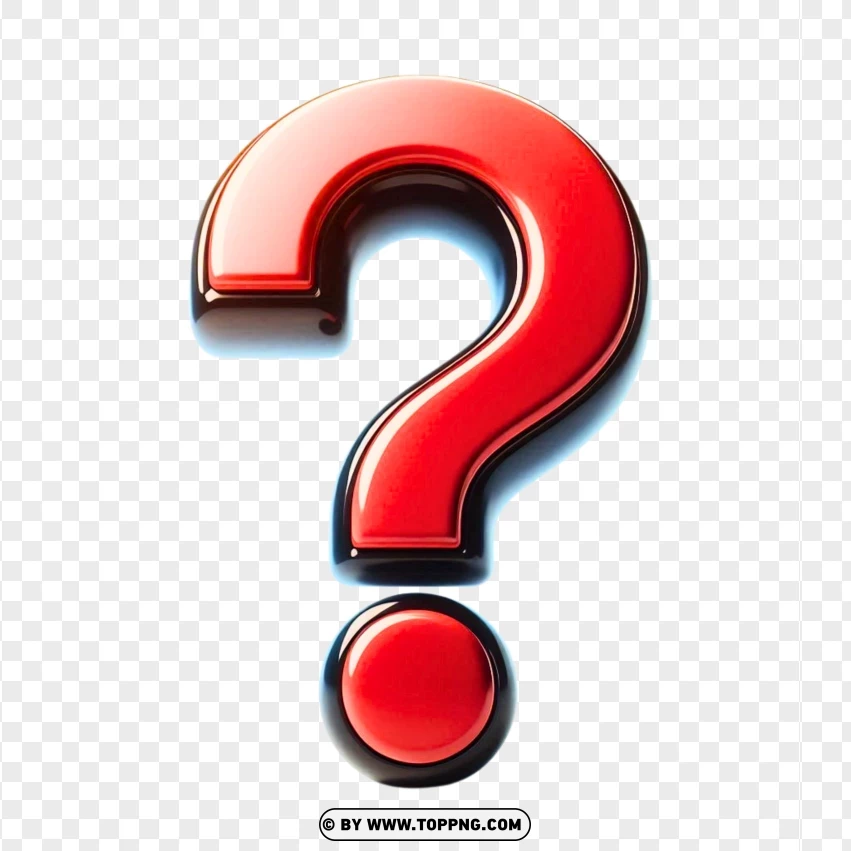 Red Question Mark PNG Transparent Background