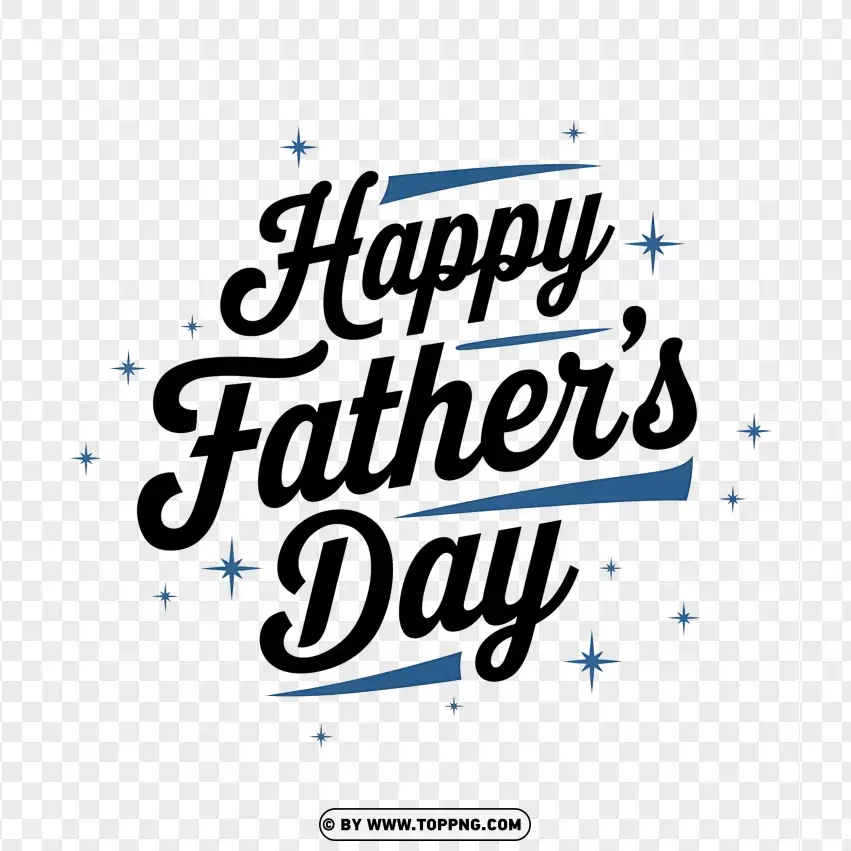 Happy Fathers Day With Modern Typography PNG Transparent Background