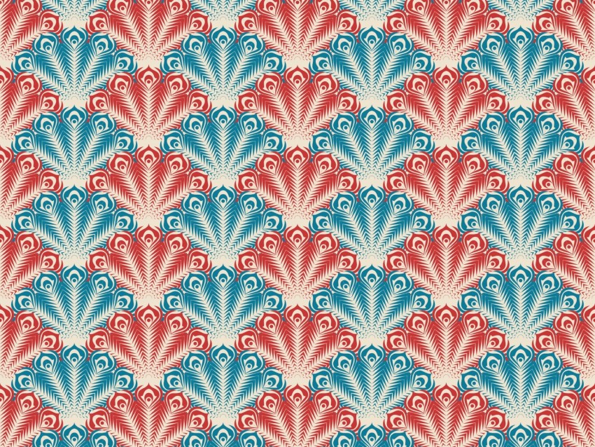 Retro Texture Patterns Vintage Peacock Feathers Background