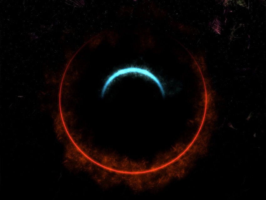 ring, glow, smoke, dark