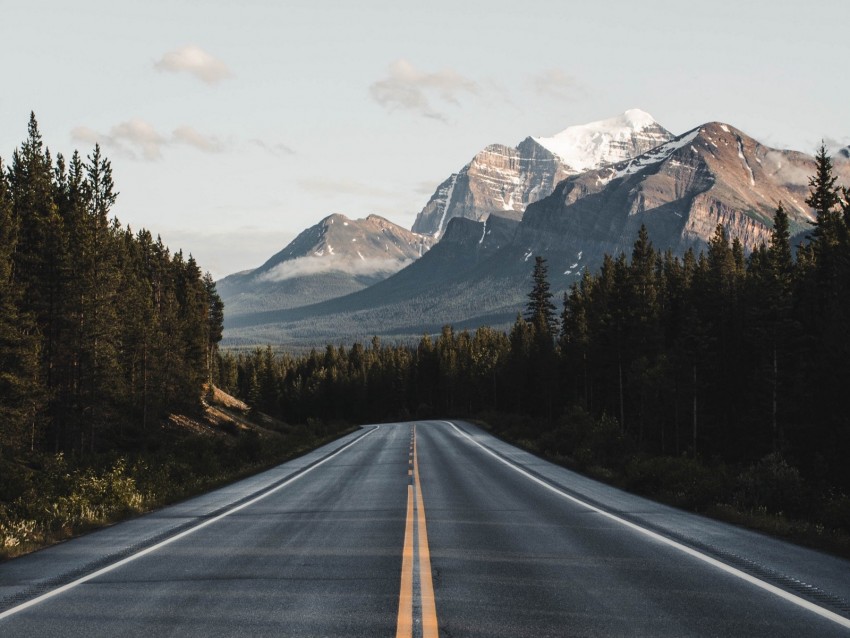 road, mountains, forest, asphalt, landscape