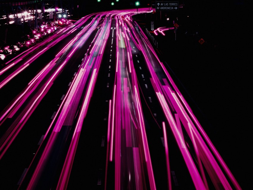 road, movement, backlight, turn, night