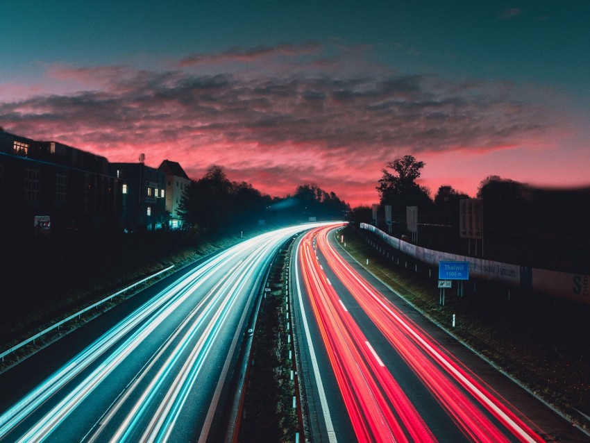 Road Traffic Backlight Turn City Zurich Switzerland Bright Background