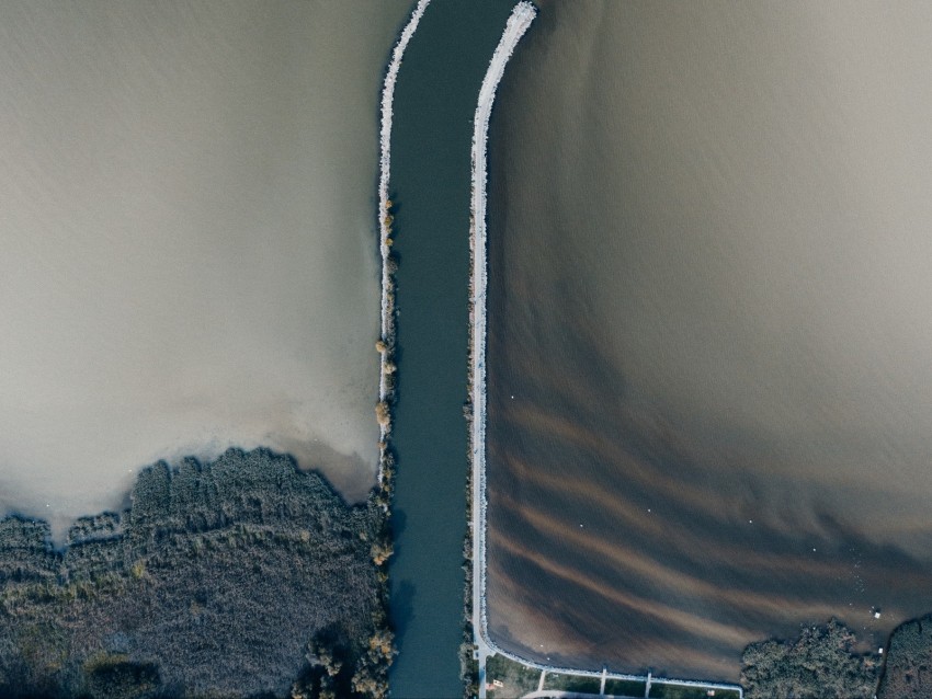 Road Water Aerial View Background