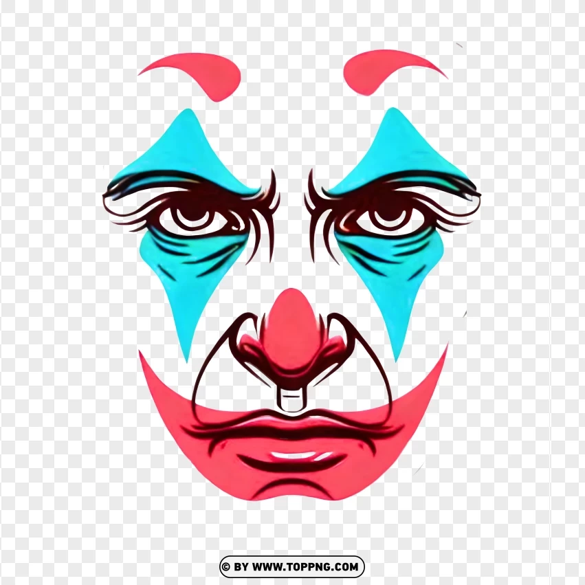 Roblox Avatar Joker Face Expression PNG Transparent Background