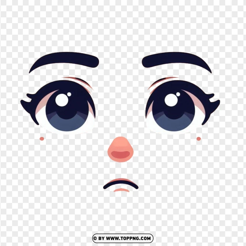 Upset Boy Roblox Avatar Face PNG Transparent Background