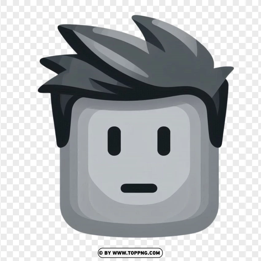 Gray Blank, roblox face png, robolx character,illustration,  isolated,  game,  design