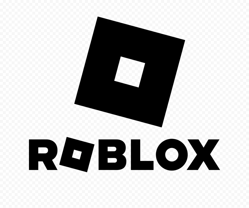 Roblox Logo Black Design PNG Transparent Background