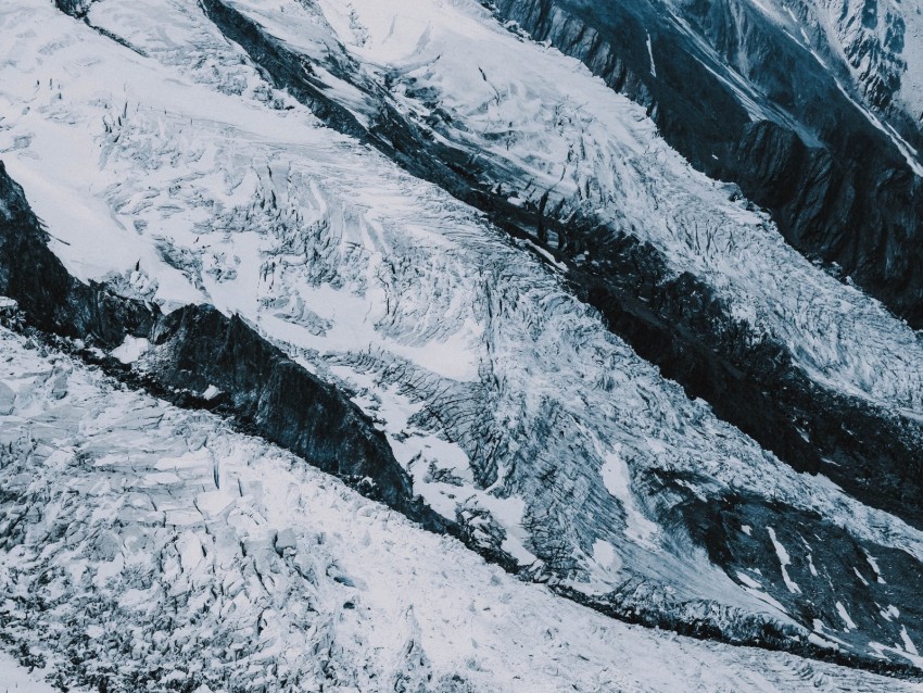 rock, glacier, surface, ice, snow