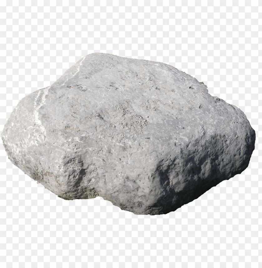 A rough, gray rock with a textured surface, suitable for various uses PNG