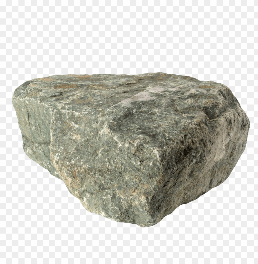 A textured green rock with a rough surface and irregular shape PNG