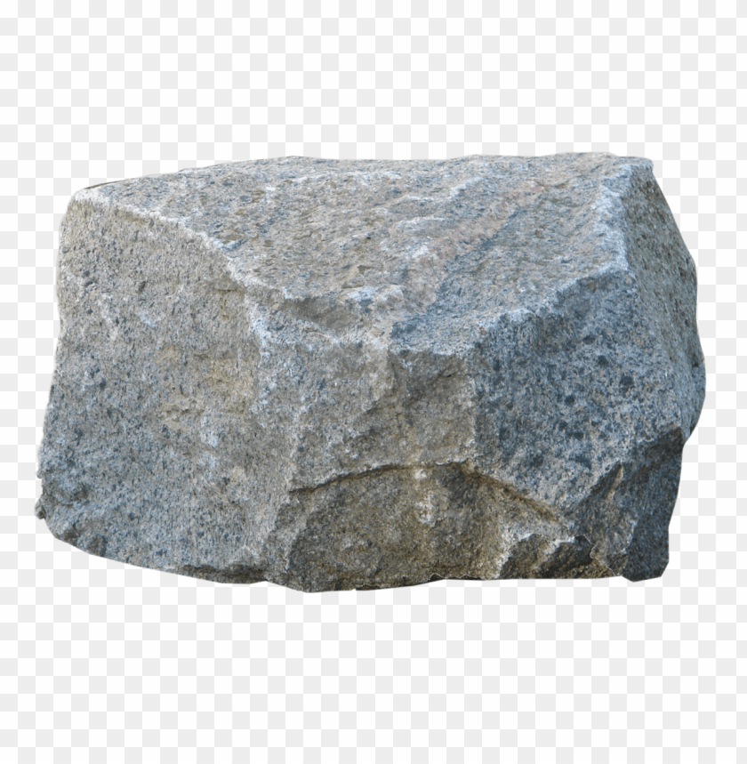 A textured rock with rough edges, appearing in natural gray tones PNG