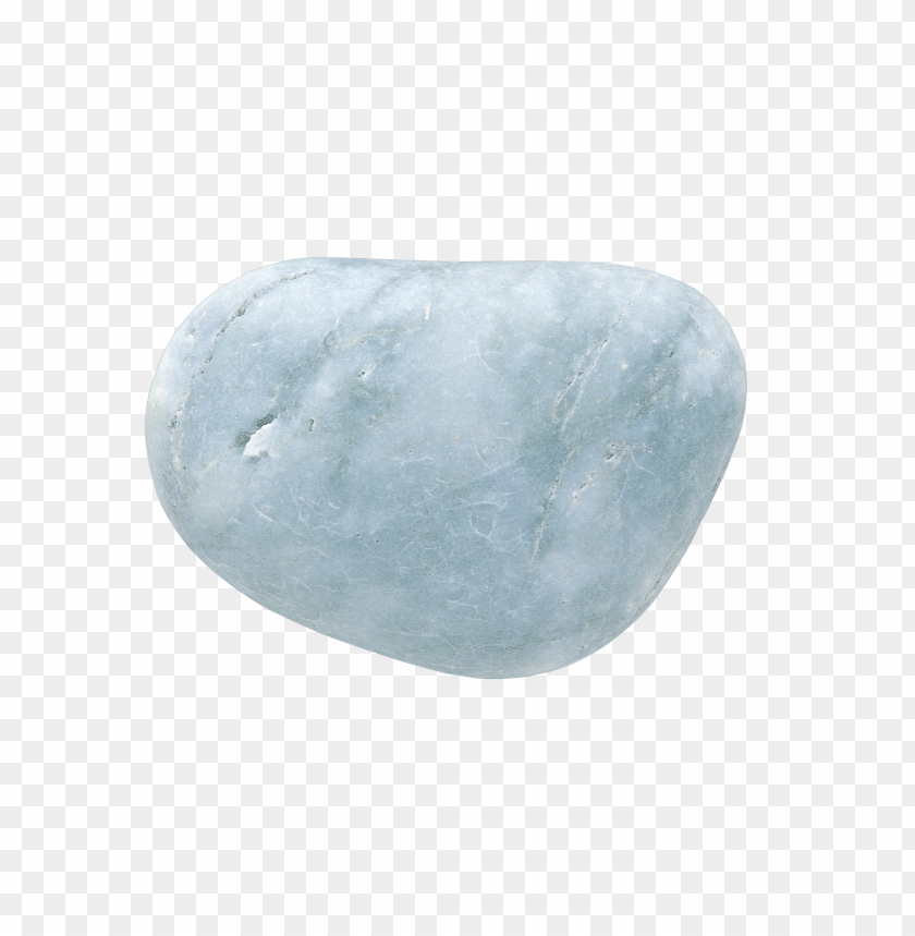 Smooth light blue stone with subtle texture and rounded shape PNG