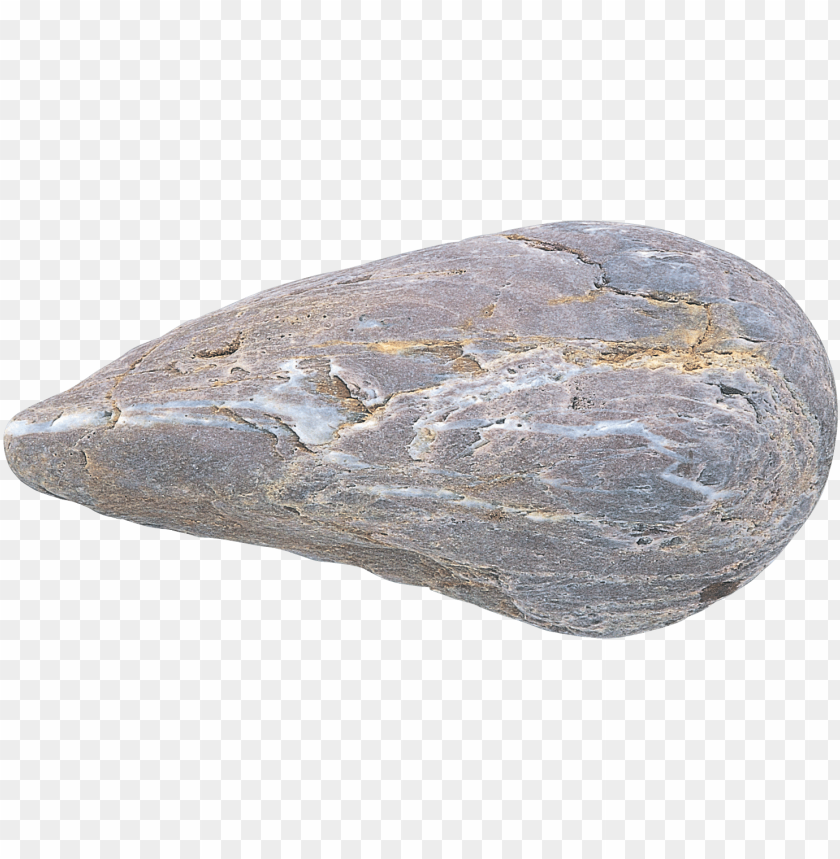 Smooth gray rock with natural textures and patterns PNG