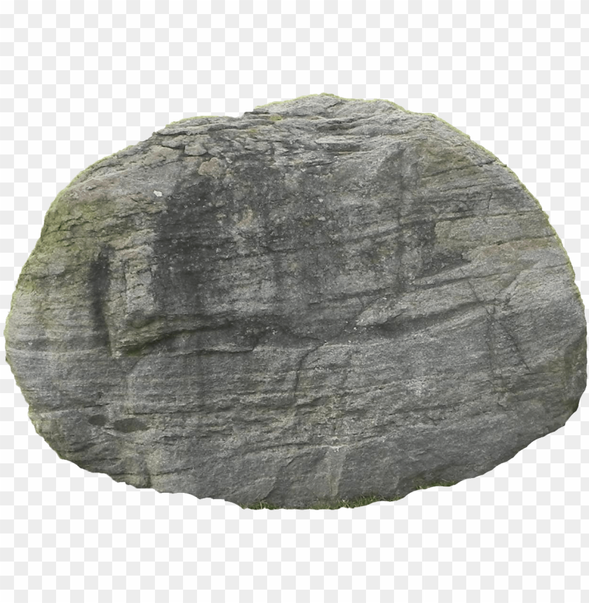 A textured gray rock with a rough surface and irregular shape PNG