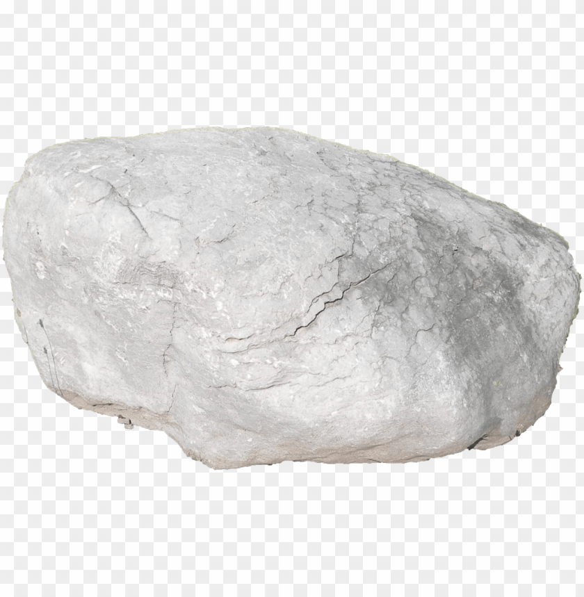 A smooth, white rock with subtle texture and natural markings PNG