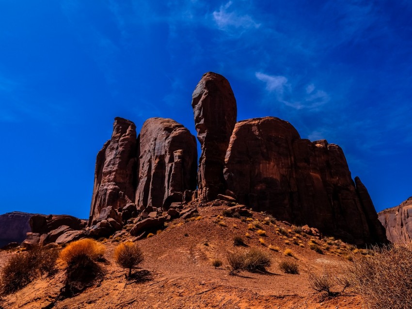 rocks, stones, sand, sky, geological formation