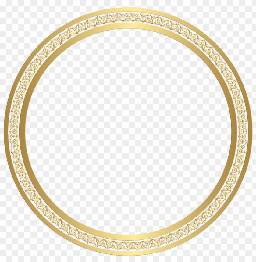 round border frame gold