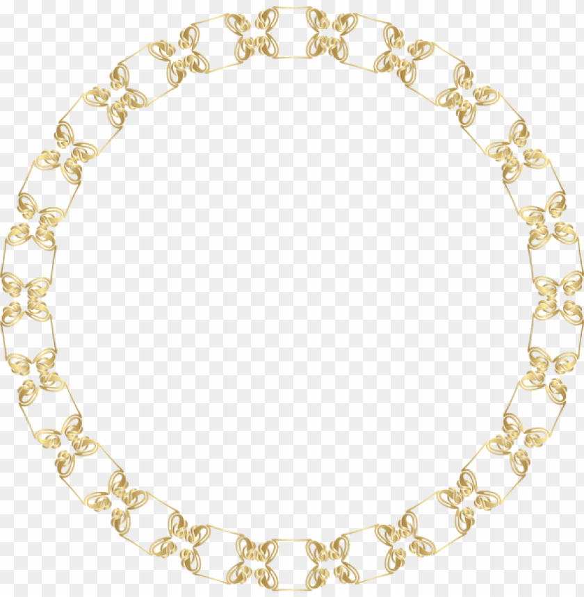 round border frame gold