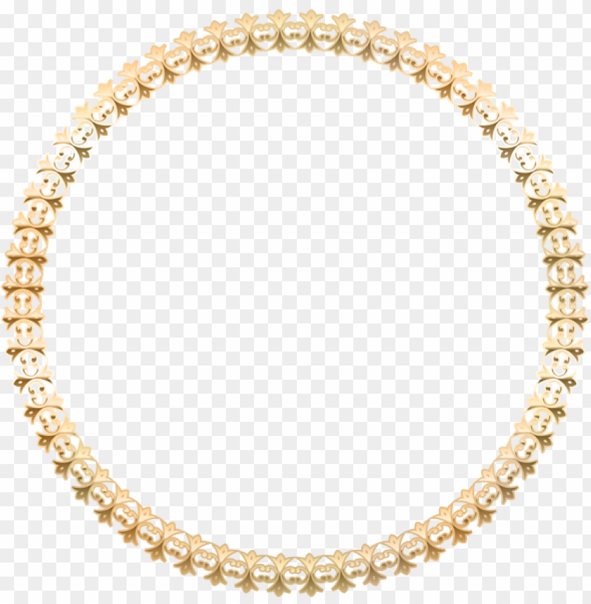 round border frame gold