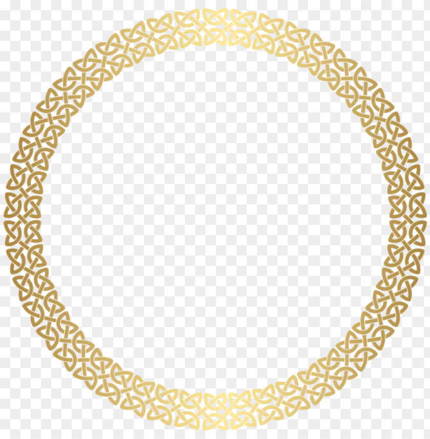 round border frame gold png