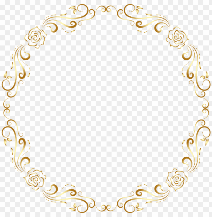 round deco border frame