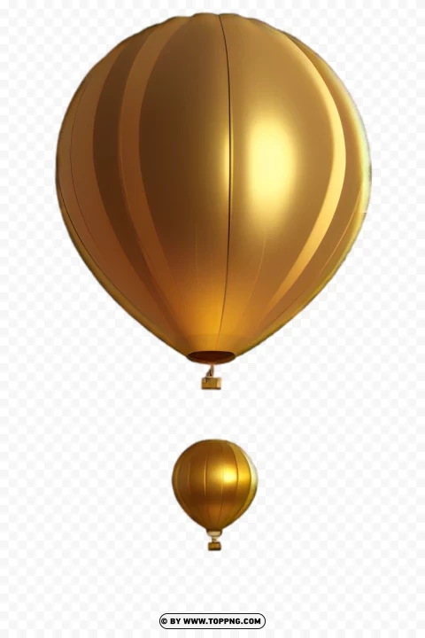 Golden Balloon,Shiny Gold Balloon,Round Gold Balloon,Curly Gold Ribbon,See-Through Background,Gleaming Gold Balloon,Lustrous Gold Balloon