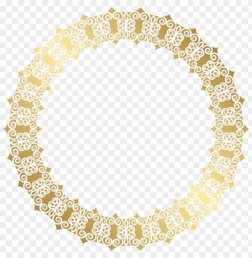 round gold border transparent